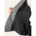 thumbnail image 5 of Chaleco de Tweed de Tela de Cuadros con Cinturón y Frente Abierto para mujer Negro S, 5 of 5