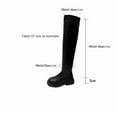 thumbnail image 2 of Black Thigh High Boots For Women Platform Slouch Over The Knee High Boots Lug Sole Low Chunky Heel Curve-friendly, 2 of 15