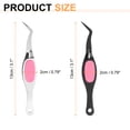 thumbnail image 2 of Uxcell 2 Pcs Craft Tweezers Crossing Locking Curved Stainless Steel Tweezers for DIY Pink/Silver/Black, 2 of 6