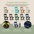 thumbnail image 6 of WestinTrends Malibu HDPE Outdoor Patio Modern Folding Dining Chair, Navy Blue, 6 of 15