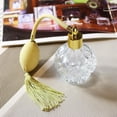 thumbnail image 3 of Mother's Day Gifts for Mum Charming Clear Checked Carved Glass Empty Refillable Perfume Bottle with Spray Atomizer, 3 of 5