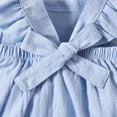 thumbnail image 5 of TOWED22 Baby Girl Romper Sleeveless Plaid Ruffle Baby Bubble Romper Bodysuit Jumpsuit Infant Girl Summer Clothes Blue,3-6 M, 5 of 7