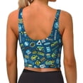 thumbnail image 3 of Naloa Cartoon Heavy Equipment Machinery Road Construction Sports Bras for Women, High Support Bra with Removable Pads, Comfortable - X-Large, 3 of 9