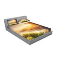 thumbnail image 2 of Ambesonne Colorful Fitted Sheet & Pillow Sham Set, Tree Ukraine Rural, Queen, Multicolor, 2 of 2