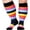 Rainbow Stripe, variant on Plus Size Compression Socks for Women & Men, 20-30 mmhg Wide Calf Knee High Stockings for Circulation Support Recovery