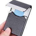 thumbnail image 4 of XUFLVPSEF Business Card Holder Case PU Leather Business Card Case Name Card Holder Slim Metal Pocket Card Holder with Magnetic Shut, 4 of 9