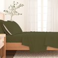 thumbnail image 3 of Great Bay Home Solid Flannel Sheet Set - 100% Turkish Cotton - Double Brushed (Queen, Olive), 3 of 6