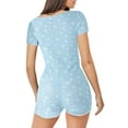 thumbnail image 3 of xiaxaixu Combinaison Femme, Manches Courtes Col en V Imprimé Floral Boutons Printemps Été Short, 3 of 7