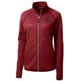 thumbnail image 2 of Women's Cutter & Buck  Heather Red Memphis Redbirds Mainsail Sweater-Knit Full-Zip Jacket, 2 of 3