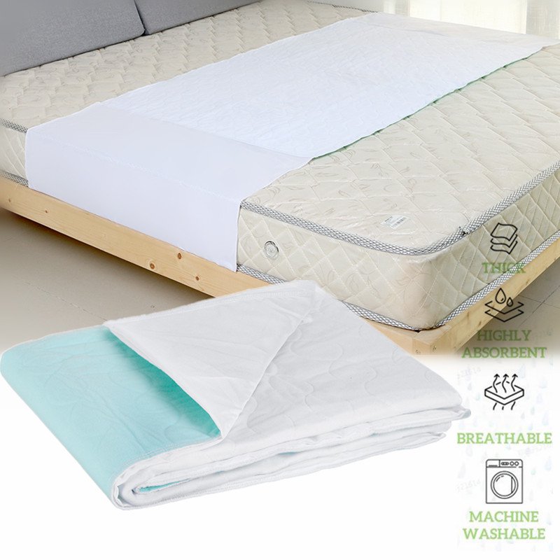 4 Layer Bed Pad Washable Incontinence Underpad, 34 x 52 In Super