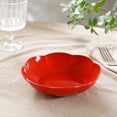 thumbnail image 3 of Novryn Orange Flower Shaped Melamine Serving Bowl Salad Bowl, 6 x 1 Inch, Food Grade Kitchen Essential for Home Cooking, 3 of 4
