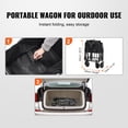 thumbnail image 6 of Collapsible Folding Wagon, 220 lbs Capacity All-Terrain Beach Wagon with 5in Wheels, Heavy-Duty Foldable Cart with Drink Holders, Ideal for Camping, Shopping, and Outdoor Adventures, 6 of 7