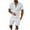 White, variant on GERsome Men's 2 Piece Outfits Quarter Zip Short Sleeve Tops and Shorts Sets Casual Athletic Jogging Summer Tracksuits S-3XL