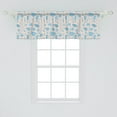 thumbnail image 2 of Ambesonne Nautical Window Valance, Sea s Seahorses Fish, 42" x 18", Eggshell Sky Blue, 2 of 3