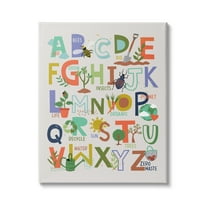 Stupell Industries Children's Whimsical Alphabet Chart Insects Garden Nature, 30 x 40,Design by Lisa Perry Whitebutton