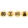 thumbnail image 2 of Darling Souvenir Pack Of 190 Pcs Chocolate Labels Cheers 80th Birthday Theme Stickers-Glitter Gold, 2 of 2