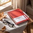 thumbnail image 4 of Notebook with Elastic Hardcover Lined Journal, Flat-Lay Coil Binding, Thick Ink-Proof Paper, Pen Loop and Closure Strap, Portable Business Diary Notepad for Office, Meeting, 4 of 5