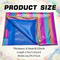 1pc FINFERINSPIRE 1.1 Yards Hologram Iridescent Fabric 59inch Wide Rainbow color Fabric for Sewing Polyester Fabric Shining Striped Fabric by The yard Colorful Fabric for Home Party Decoration