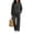 Black, variant on Women's Sweatsuit 2 Piece Outfit Long Sleeve Crew Neck Sweatshirt with Kangaroo Pocket Wide Leg Pants Soft Relaxed Fit Casual Lounge Wear Set for Fall Winter Daily Wear Black L