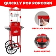 thumbnail image 4 of Dolonm 10 oz Popcorn Machine Cart with Wheel, Stainless-Steel Kettle Popcorn Maker Cart Makes up to 40 Cups for Commercial Home Movie Party, Red, 4 of 12