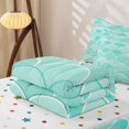 thumbnail image 5 of Manfei Mermaid Scale Zipper Full Size Comforter Sets with Fitted Sheet and 2 Pillowcases, Ocean Cartoon Mermaid Zipper Bedding Set, Teal, Polkadot Reversible, 4-Piece, 5 of 7