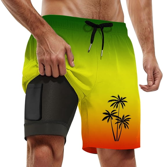 Kcolen Swim Trunks Men 7 Solid Beach Board Shorts Comfy Mens Swimsuit Men Swim Trunks Summer Beach Oversized Bathing Suit Beach Board Shorts