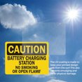 thumbnail image 6 of (2 Pack) Battery Charging Station No Smoking Or Open Flames OSHA Caution Sign, 6 of 7