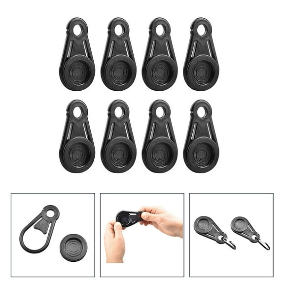Raindrops Tent Fixing Clips 16Pcs Movable Tarp Clamps for Awnings Caravans and Tarps