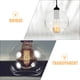 thumbnail image 2 of Pantalla de lámpara esférica de doble orificio, globo de cristal, para lámpara colgante E27. Pantalla de cristal transparente de doble apertura, repuesto para decoración del hogar estilo rústico., 2 of 8