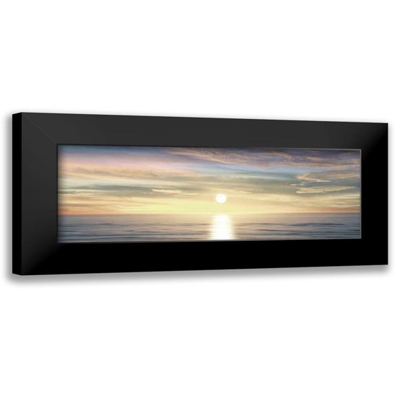 Olsen, Maggie 14x7 Black Modern Framed Museum Art Print Titled - Sunlit Horizon III