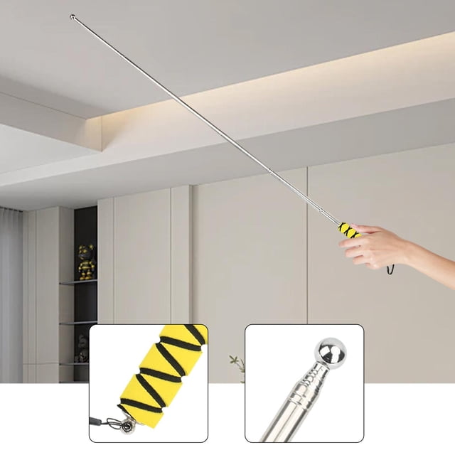 Varilla de detección de sonido para baldosas, comprobador de huecos de 130 cm con agarre cómodo y cordón, herramienta de prueba, varilla de tambor