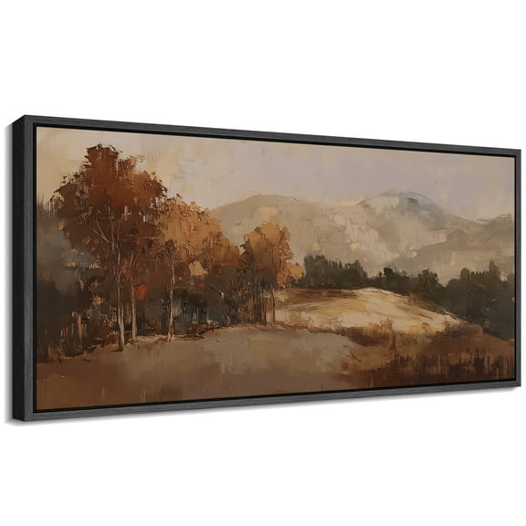 Large Framed Canvas Print Abstract Modern Wall Art Decorative Ready to Hang Painting for Living room Bedroom - 60"x30" Black Frame