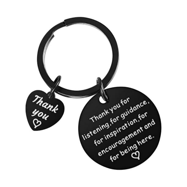 Llavero de Amor, Inspirador de Acero Inoxidable, con Frase de Agradecimiento Sincera, Regalo Perfecto para Amigos, Diseño Talentoso, Gesto Considerado, Paquete de 1