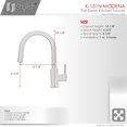 thumbnail image 4 of Single Handle Matte Black Pull Down Kitchen Faucet with Water Tap, 4 of 10