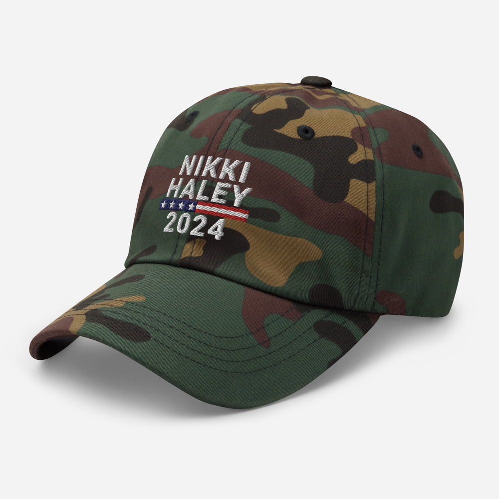 Nikki Haley 2024 Hat Nikki Haley Hat Nikki Haley Dad Hat Merch Haley 2024 Hat Haley 2024 Hats Haley Supporter Haley for Pres Vote Haley (Green Camo)