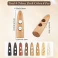 thumbnail image 2 of 48Pcs 8 Colors Natural Wood Buttons 48.5x14mm Two Holes Horn Toggle Tooth Shape Button Sweater Coats Sewing Replacement Accessories for Jacket Clothing DIY Art Craft Projects Colorful, 2 of 7