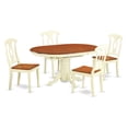 thumbnail image 2 of East West Furniture Avon 5 Piece Oval Pedestal Dining Table Set with Kenley Napoleon Chairs, 2 of 2