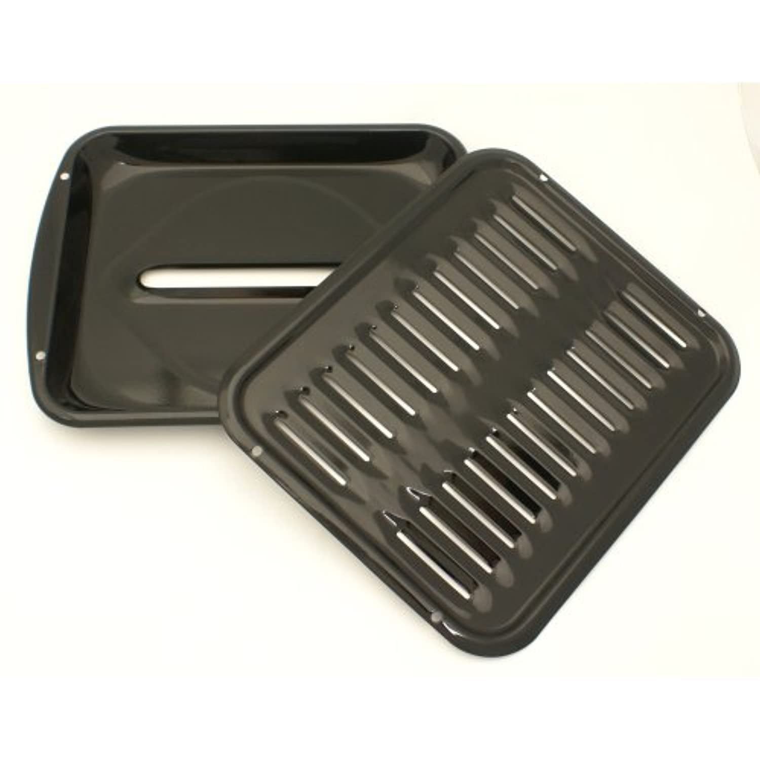 Convection Porcelain Broiler Pan & Grill 13x16"