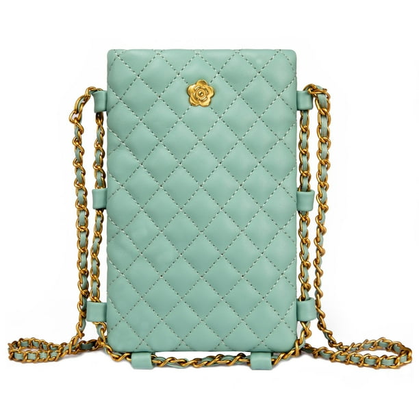 Bolso Montana West Mini acolchado para teléfono cruzado, 14 x 20 x 1 cm