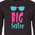 thumbnail image 4 of Inktastic Big Sister, Older Sister, Sunglasses - Blue Pink Long Sleeve Youth T-Shirt, 4 of 5