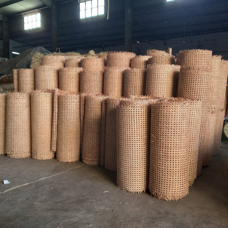 24 Wide Natural Rattan Webbing Roll for Caning Projects Pre - Woven Open  Mesh for Caning Chair, Craft Cabinet and Furniture - Natural Rattan Hexagon  Cane Webbing 