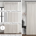 thumbnail image 4 of Cortinas plisadas de lino PleatedDrapes, 178 cm, extra anchas, 400 GSM, 2 paneles, 4 of 9