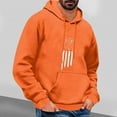 thumbnail image 2 of Wyobmus Flight U.S. Flag Hoodies for Men Casual Printed Sweatshirt Lightweight Long Sleeve Sport Pullover With Pocket Drawstring Workout A-Orange, 2 of 3