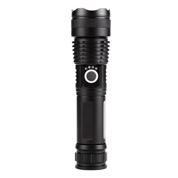 Lampe Torche LED Ultra Puissante - Lampe de Poche Rechargeable Lumens Lampe Tactique, Lampe Torche LED Rechargeable USB, 4 Modes Torche Lampe de Poche Intensité Ajustable Zoomable étanche Kuyhfg Bienvenido a Kuyhfg