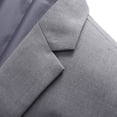 thumbnail image 4 of Mens Suit,Autumn Winter Two Piece Solid Color Lapel Collar Long Sleeve Multi Pocket Suit For Formal Wear,Mens Suits,Grey,5XL, 4 of 7