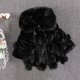 thumbnail image 1 of Suéter de lana de otoño e invierno para niñas, ropa para niños, abrigo de algodón grueso con cuello de piel sintética grande y moda, 1 of 6