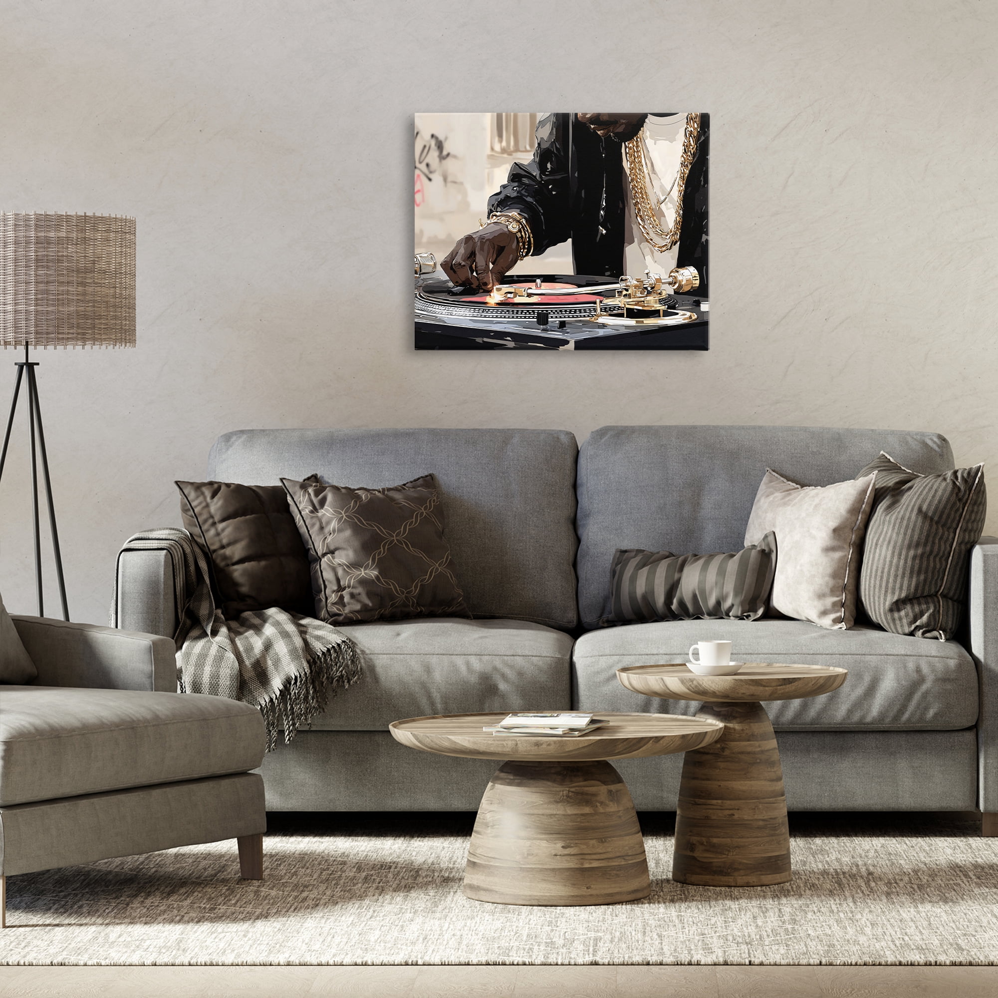 Stupell Industries Golden Touch on DJ's Turntable Canvas Wall Art, design by Franklyn Gregory
