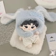 thumbnail image 3 of Cute Long Rabbit Ears Hat And Pants Outfit For 10cm Cotton Doll 10cm Doll Headwear Cute Rabbit-Eared Clothing For 10cm Plush Doll DIY Accessories, 3 of 9