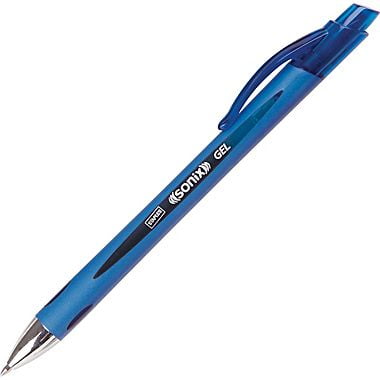 0.5 Inch Medium Crown Staples - Staples Sonix Retractable Gel-Ink Pens, Medium Point, Blue, Dozen (13563-CC)