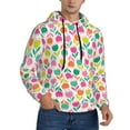 thumbnail image 2 of Wukai Tulips Flowers Print Men Hoodies Fleece Sweatshirts Long Sleeve Sweaters Pullover Fall Outfits Winter Clothes-X-Large, 2 of 7